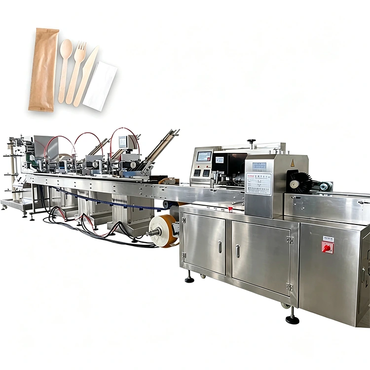 Machine d'emballage automatique de serviettes et de couteaux, fourchettes et cuillères