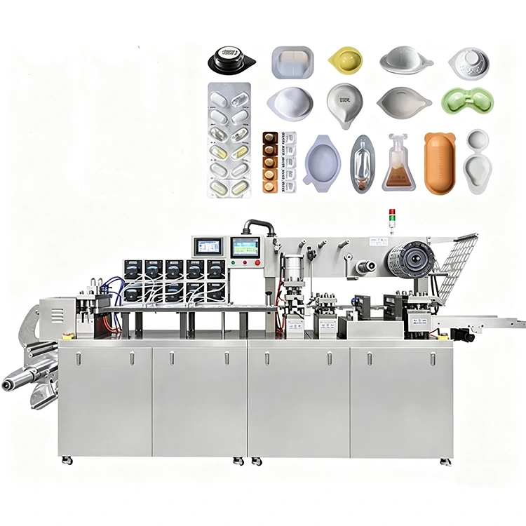 Machine d'emballage sous blister pour masque à lèvres multicolore