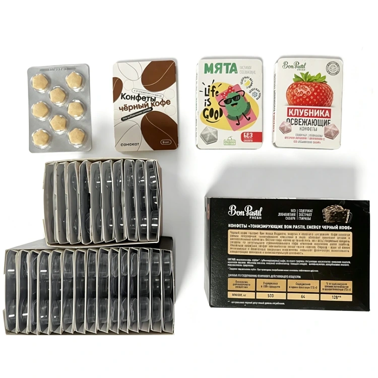 Société russe ----- Blister automatique de sucre de café avec une ligne de machine de cartonnage de boîtes de différentes tailles
